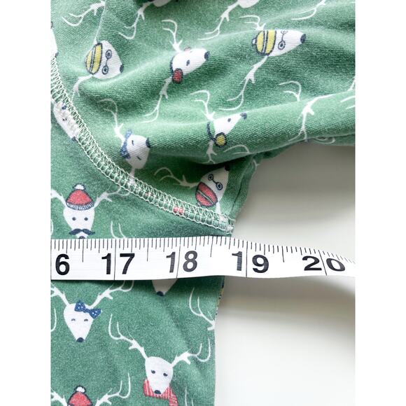 Women's Roller Rabbit Green Holiday Reindeer Pajama Top Size Small - Picture 4 of 7